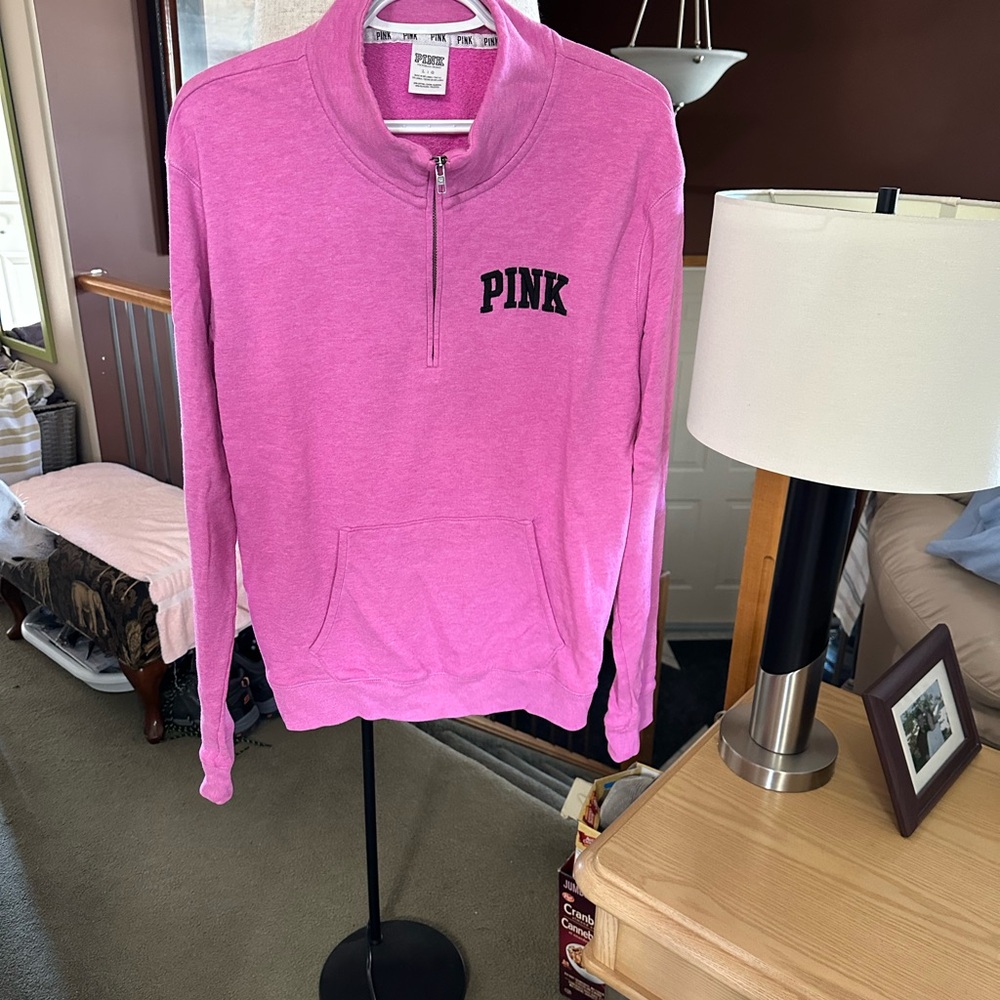 Pink Women's Quarter-Zip Pullover by Victoria's Secret